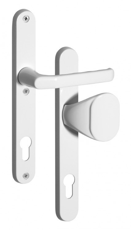 Kování na plastové dveře 92 mm madlo + klika bílé (R INT92MKB) - Kliky, okenní a dveřní kování, panty Kování dveřní Kování dveřní mezip. komaxit